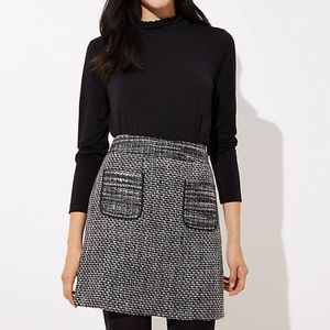 NEW Loft Tweed Pocket Skirt Size 0 Petite